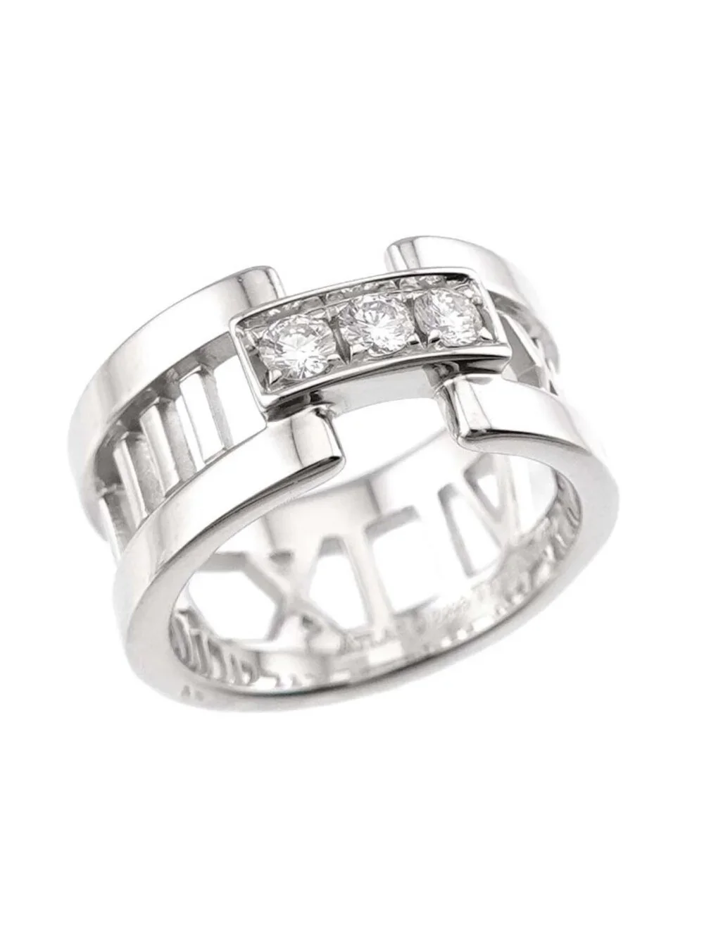 Tiffany & Co Atlas Ring Diamond White Gold 750